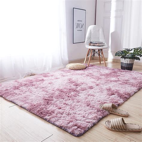 faux fur rug purple